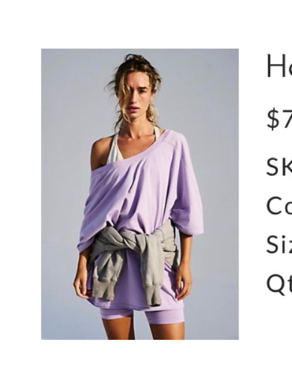 FP Movement by Free People Hot Shot shirt Lavender medium